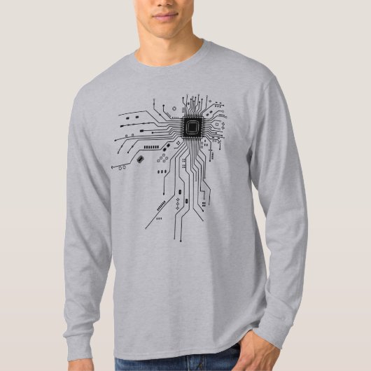 Lustige Leiterplatte Computer Elektronik T-Shirt (Vorderseite)