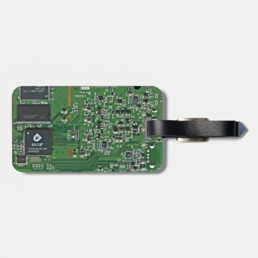 Lustige Leiterplatte Gepäckanhänger (Rückseite horizontal)