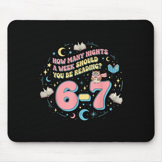 Lustige Lektüre 67 Six Seven Meme Englischlehrer B Mousepad (Vorne)