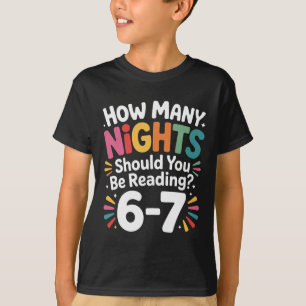 Lustige Lektüre 6 7 Sechs Sieben Meme Englischlehr T-Shirt