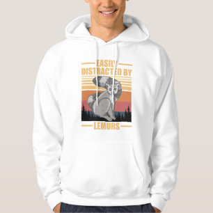 lustige Lemuren leicht von Lemuren abgelenkt Hoodie