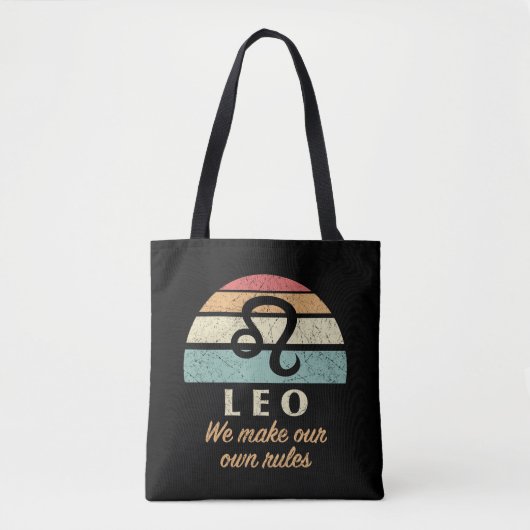 Lustige Leo-Sternzeichen-Regeln Tasche (Vorderseite)