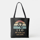 Lustige Leo-Sternzeichen-Regeln Tasche (Rückseite)