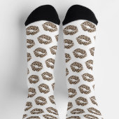 Lustige Leopard-Lippen Socken (Oben)