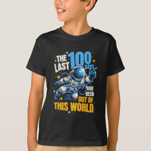 Lustige letzte 100 Tage Außerirdische Schule T-Shirt