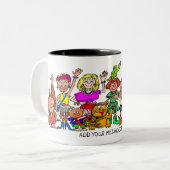 Lustige Leute Tasse (Vorderseite Links)
