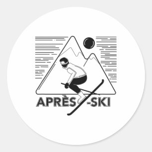 Lustige Liebe Apres Ski - Tolles Geschenk für Schn Runder Aufkleber