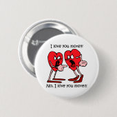 Lustige Liebe Button (Vorne & Hinten)