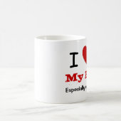 Lustige Liebe des Büro Humor-I MEIN CHEF V15 Kaffeetasse (Mittel)