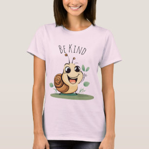 Lustige liebenswerte lächelnde Schneckenfigur Sei T-Shirt