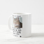 lustige Liebkatze, Personalisiertes KatzenFoto und Kaffeetasse (Vorderseite Links)