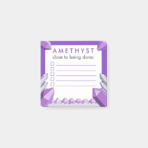 Lustige lila Amethyst To-Do-Checkliste
