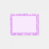 Lustige lila Blumen-Post-it-Notizen Post-it Klebezettel (Vorderseite)