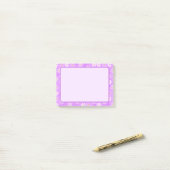 Lustige lila Blumen-Post-it-Notizen Post-it Klebezettel (Auf Schreibtisch)