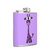 Lustige lila Giraffe Flachmann (Rechts)