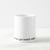 Lustige Linux Sudo Koffein-Weiß-Tasse Kaffeetasse (Mittel)