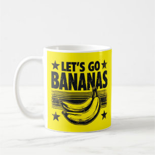 Lustige Los geht's Bananen Abgenutzt Grunge Meme Kaffeetasse
