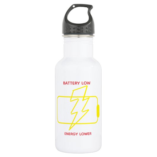 Lustige Low-Battery-Edelstahlflasche Edelstahlflasche (Vorderseite)