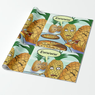 Lustige LTCartoons Ananas-Pizza-Comic  Geschenkpapier