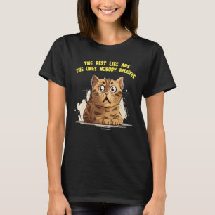 Lustige Lügnerkatze mit weißen Lügen-Ideen-Kostüm T-Shirt