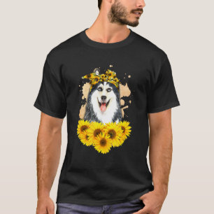 Lustige Mädchen Frauen Mama Sibirischer Husky Hund T-Shirt