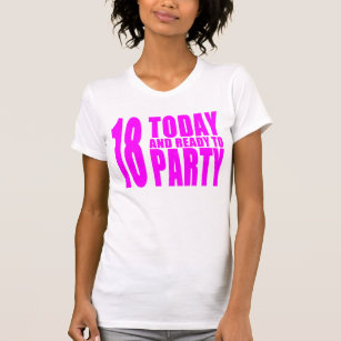 Lustige Mädchen-Geburtstage 18 heute und bereiten T-Shirt
