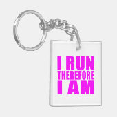 Lustige Mädchen-Läufer-Zitate: Ich lasse deshalb Schlüsselanhänger (Vorderseite links)