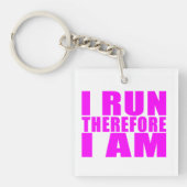 Lustige Mädchen-Läufer-Zitate: Ich lasse deshalb Schlüsselanhänger (Vorderseite)