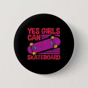 Lustige Mädchen Skateboard-Geschenk für Kinder Coo Button