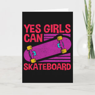 Lustige Mädchen Skateboard-Geschenk für Kinder Coo Karte