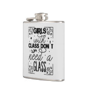 lustige Mädchen Wortkunsttrinkende Liebhaber Flachmann (Links)