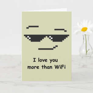 Lustige Mama Karte Liebe dich mehr als WLAN