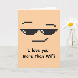 Lustige Mama Karte Liebe dich mehr als WLAN