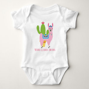 lustige Mama-Lamas-Drama fügen Text Baby Strampler