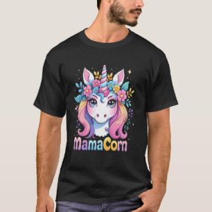 Lustige MamaCorn Einhorn Mutter Süße Regenbogen Mu T-Shirt