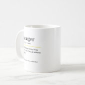 Lustige Manager-Definition Geschenk Kaffeetasse (Vorderseite Links)