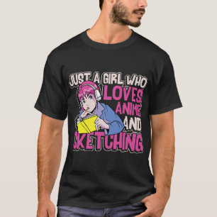Lustige Manga-Anime-Zeichnungen zum Zeichnen von M T-Shirt
