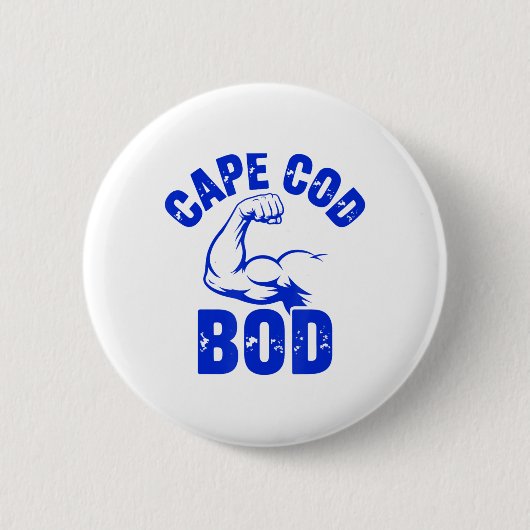 Lustige Männer Cape Cod Bod Machusetts Sommer Stra Button (Vorderseite)