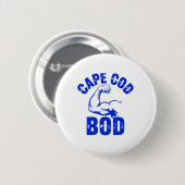 Lustige Männer Cape Cod Bod Machusetts Sommer Stra Button (Vorne & Hinten)