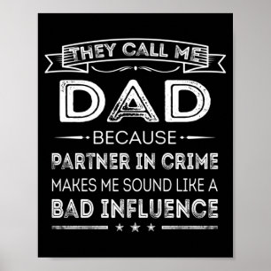 Lustige Männer rufen Papa an, weil Partner in Verb Poster