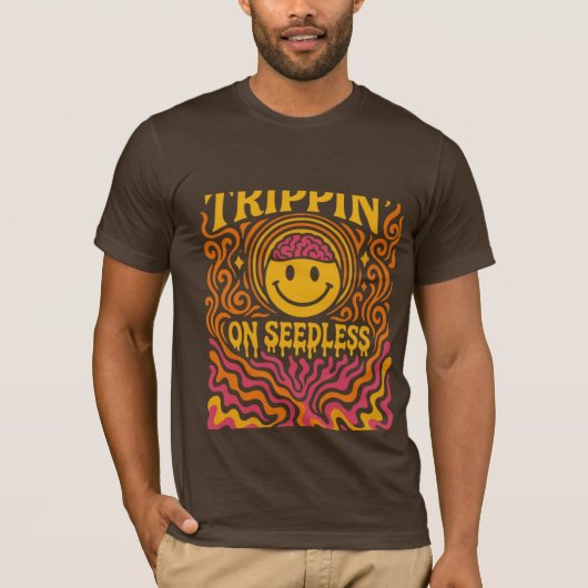 lustige Männer T - Shirt Design Trippin auf Samen (Vorderseite)