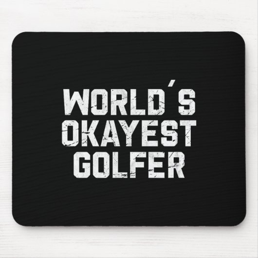 Lustige Männer Welt Okayester Golfer Golf Mousepad (Vorne)