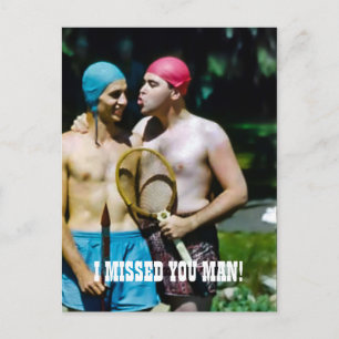 LUSTIGE MÄNNERFREUNDSCHAFT TYPEN POST COVID VINTAG POSTKARTE