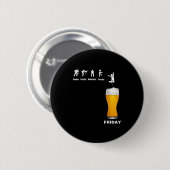 Lustige Männerwoche von Montag bis Freitag - Bier  Button (Vorne & Hinten)