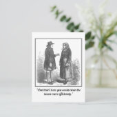 Lustige Mansplaining-Postkarte zum Thema Putzen Postkarte (Stehend Vorderseite)