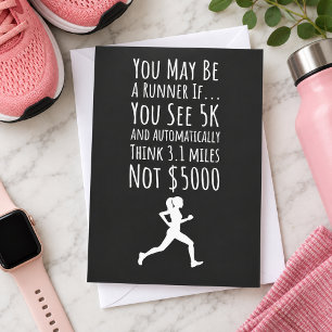 Lustige Marathon Laufkarten Humor Fitness Läufer Karte