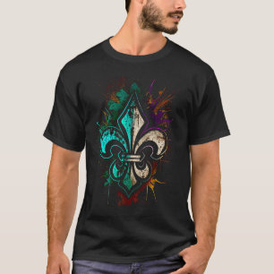 Lustige Mardi Gras Karnevalsumzug mit Perlenparty  T-Shirt