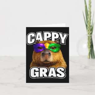 Lustige Mardi-Gras-Maske Capybara Meme  Karte