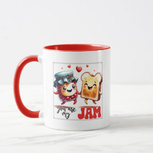 Lustige Marmeladentoast-Wortkunst  Tasse