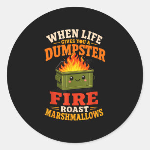Lustige Marshmallow Runder Aufkleber